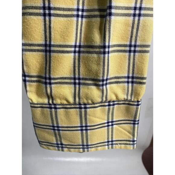 IZOD Yellow Casual Button-Down Relaxed Fit Long Sleeve Plaid Shirt Mens XL 46-48 - Picture 4 of 8